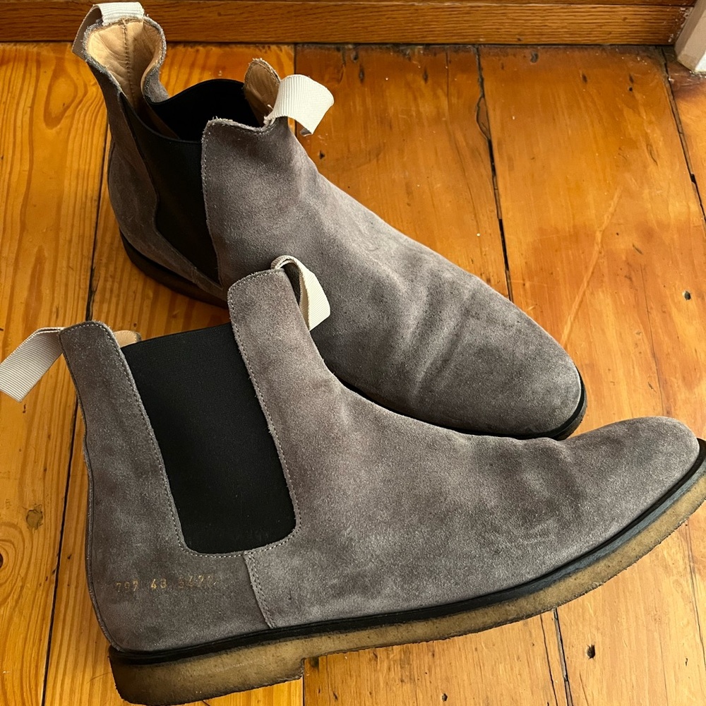 Common Projects Gray Suede Chelsea Boot Mens Size 43